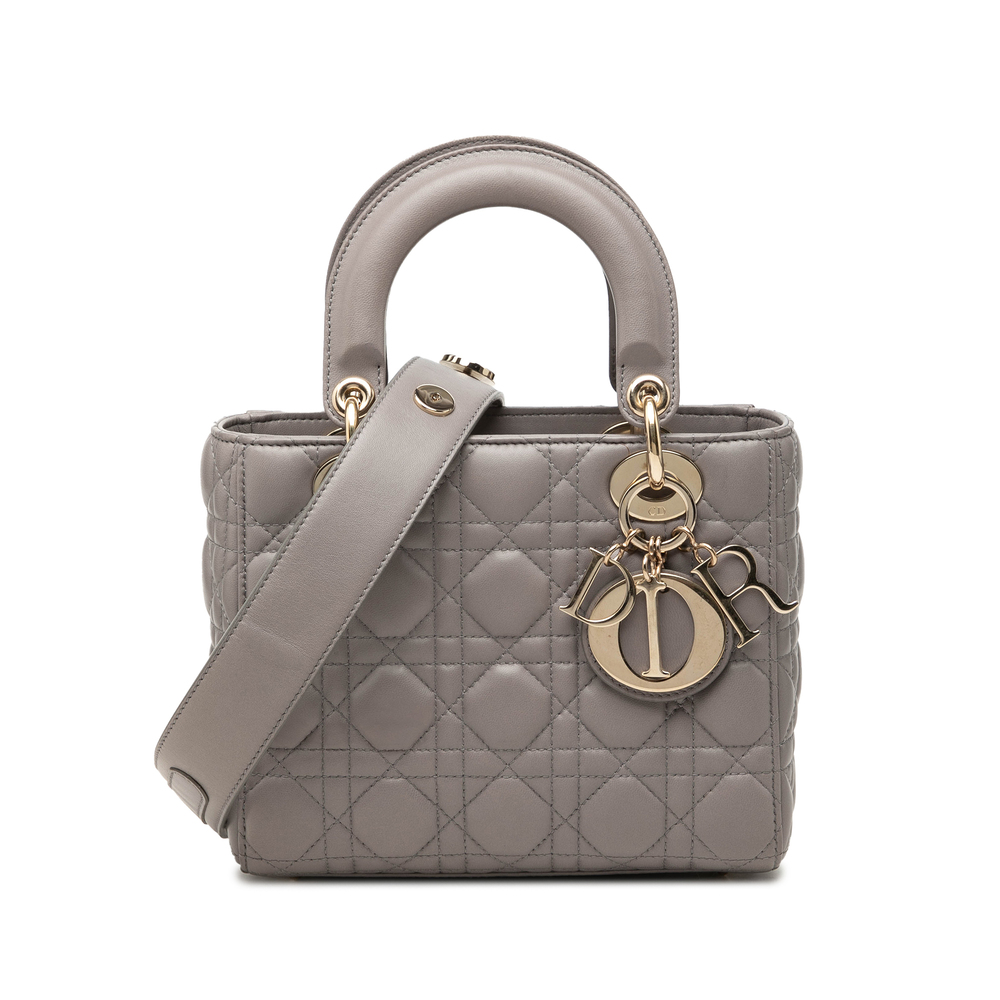 Pre-Loved Dior Small Lambskin Cannage MyABCDior Lady Dior